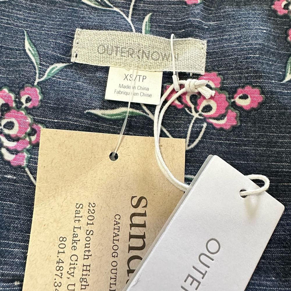 Sundance Catalog Outerknown Oceana Midi Floral Dress Size XS NWT Orig $268 - Picture 7 of 12